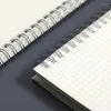 Ark A5 Loose-Leaf Notebook med transparent PP-täckning Horisontell linje Grid Blank Inner SIDA SPIRAL HARMOVER FÖR STUDENT