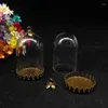 Pendanthalsband 100Set/Lot 30 20mm Tube Bell Glass Globe Crown Tray Beads Cap Viage Diy Bottle Cover Dome Burkar Tillbehör