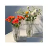 Vasi Luce di lusso creativo stile europeo vaso di vetro fiori secchi ornamento da tavolo utensili decorativi terrario per la decorazione goccia Dhljg