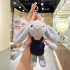 Cute carrying pants rabbit key chain pendant long-eared rabbit plush doll mini grab doll plush pendant