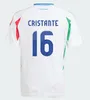 24 25 Italia Chiesa Soccer Jerseys 2024 Home and Away Italie Raspadori Verratti Barella