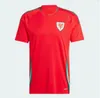 2024 Wales Voetbalshirt 23/24 Thuis Rood ALLEN BALE RAMSEY Shirt Nationaal team JAMES WILSON BROOKS GIGGS AWAY voetbaluniform