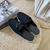 Designer Loafer Slides Slippers Luxe en comfortabele sandalen Geborsteld leer Vrijetijdsschoenen Oxford-kleding Schoenen Klassieke matte buitensportschoenen voor dames