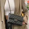 Chain 23cf Designer Classic Crossbody Bag Luxury Handbag Flap Fashion Womens Purse Genuine Leather Messenger 23*14*6cm