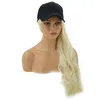 Cappelli da donna regolabili in 8 colori Estensioni dei capelli ondulati con berretto nero Cappello da baseball femminile all-in-one Y200714313l