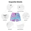 Shorts pour hommes rose bleu violet conseil été Glitzy marbre classique plage pantalons courts hommes sport séchage rapide motif troncs