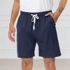 Pantalones cortos para hombres Cordón Playa Verano Fitness con bolsillos de cintura elástica para correr actividades al aire libre Hombres casuales