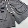 Multi-pocket Zipper Overalls Heavy Weight Shorts Women Men 24ss