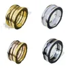 T Ceramic White T Cluster Designer Black Ring Brand Sier Gold Never Fade Band Rings Jewelry Classic Premium Association حصريًا مع EMED GG
