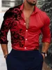 Chemises pour hommes mode luxe loisirs Sports de plein air hommes rouge doux confortable haute qualité tissu classique haut de grande taille 240313