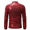 Men's Jackets Men Sequin Cardigan Stage Show Dance Performance Coat For Shiny Slim Fit Zipper Closure With Stand Collar