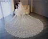 Velos de novia Llegada Apliques de encaje Blanco Marfil Catedral Boda Larga Novia Mariage Accesorios atractivos