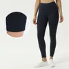 Lu Pant Align Lemon Флисовые леггинсы Спортивные зимние теплые женские колготки с высокой талией Брюки для йоги для тренировок в тренажерном зале Спортивные штаны Fiess с пуш-ап для бега Tr