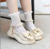 Dress Shoes Summer Female Fashion Women's Thick Heels Round Head Band Heel Bow Pearl Square Low-top Pumps Women