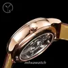 2024 YS Factory Reloj para hombre Diámetro 41 mm Versión V3 Cal.25 movimiento tourbillon cristal de zafiro espejo correa de cuero profundidad impermeable 100 metros