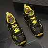 2024 New Selling Men Casual Shoes Black Yellow Lace-up Mens Outdoor Flat Shoes Cheap Lightweight Man Casual Sneakers Zapatillas De Hombre