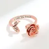 New Rose Rotating for Opening Decompression Ring Instagram Style Women