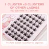 Anjosirmaself Lime False Eyelashes DIY Cluster Fake Eyelash Cosplay Makeup Tools Individual Eyelas 240305