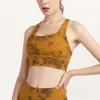 Lu Align Lemon Fiess Mulheres Bralette Straps Cross Tie Dye Sutiã Esportivo de Alto Impacto Ginásio Treino Yoga Crop Top Push Up Cueca com Almofada no Peito