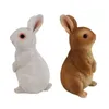 Garden Decorations 2x Figurines Easter Resin For Landscape Bookshelf