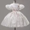 Sukienki dla dziewczynek biała suknia balowa kwiat Kwiki Kwiki Dzieci urodziny suknie