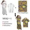 Casual Dresses HYCOOL 2024 Summer Women Sexy Off Shoulder Polynesian Pineapple Female Maxi Elegant Hawaii Flower Floor-Length Dress