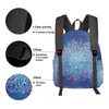 Mochila Azul Mandala Mulheres Homem Mochilas À Prova D 'Água Multi-Bolso Escola para Estudante Meninos Meninas Laptop Book Pack Mochilas