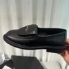 Designer mocassins vestido de luxo diamante verificação impressão plana acolchoado sapatos de couro para mulheres saltos grossos preto bege sapato