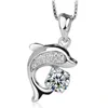 Pendentif Colliers Style coréen Vente Dauphin Ornements Saint Valentin Cadeau Argent Plaqué Amour