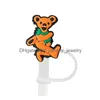 Drinken Sts Gratef Bear Sile St Toppers Accessoires Er Charms Herbruikbare Spatwaterdichte Stofplug Decoratief 8Mm Party Drop Delivery Otjpv