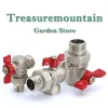 Connectors 1/2" 3/4" 1" 90 Degree Brass Elbow Ball Valve Adapter Detachable Garden Irrigation Quick Connector Connect Repair for Stop Water