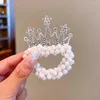 Haaraccessoires Kinderkroon Haarbanden Prinsesje Mooie Parel Strass Elastisch Meisje Verjaardag Hoofddeksels