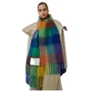 Winter Ac Imitation Cashmere Scarf Women Color Matching Thick Warm Colorful Striped Gradient Shawl 25036cm 13pc4029731