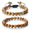 Strand högkvalitativ klippa cypress träpärlor armband kvinnor män meditation handgjorda stretch helande yoga smycken 6/8/10mm