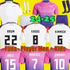 2024 Almanya Retro Ballack Futbol Forması 2025 Deutschland Futbol Klinsmann 24 25 Gömlek Oyuncu Hayranları Erkekler Set Wermer Sane 1990 1998 1988 1996 Alemania