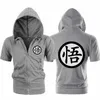 Men's Hoodies Casual Funny Hoodie Cosplay Sweatshirt Fashion Short Sleeve Zipper Mens Jackets Summer Sport