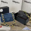 CC Çantalar Lüks Marka Çapraz Vücut İşlemeli Mektup Kadın Denim Crossbody Bag Büyük Kapasite Klasik Flep Omuz Çanta Çantası Valiz Jrrn