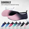 Quick Dry Water Shoes Unisex Beach Sock Barefoot Shoes Men Women Swimming Upstream Sneaker Light Yoga Aqua Shoe Striped Colorful 240306
