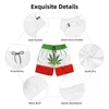 Herenshorts zomerbord groene bladeren sport fitness 3d patroon aangepaste strand korte broek retro ademende zwembroek groot formaat