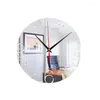 Wall Stickers Acrylic Mirror Clock Sticker 3d Surface Home Office School Decoration #9