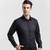 Chemises habillées pour hommes Chemise en fibre de bambou Business Professional Manches longues Élastique Anti-rides Couleur unie