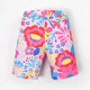 Maillots de bain pour femmes 2024 Floral Girl Short à manches longues Splitting 3 pièces Ensemble Maillot de bain Version coréenne Séchage rapide Confort Maillot de bain