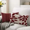 Chair Covers Home Decor Outdoor Decor Cushion Cover Red Geometric Linen Decorative case for Car Bedroom Sofa Chair Bed Garden L240315