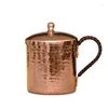 Muggar Premium Quality Moskva Mule Mug Hammered Cups Tunga Pure Copper Rose Gold Handgjorda fast
