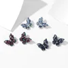 Stud Earrings Chic Fashion Colored Cubic Zircon Butterfly For Women Daily Wear