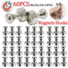 Rails 1260pcs Metal Magnetic Push Pins Magnets Hooks Hanger Home Office Kylskåp Whiteboard Map Calender Pinboard Key Coat Hanger