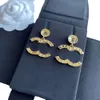 T GIFT T RETRO SMYCKEL PLATED GOLD DESIGNER Women Box Packaging Boutique Fashion Birthday Travel Charm Earrings Classic GG Ravel GG