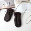 Kinderhandschuhe Pelzlederhandschuhe Schaffellpelzhandschuhe Kinderhandschuhe Winter warme Kinder Mädchen Jungen286a