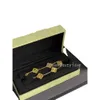 Van Clover Designer Bracelet Pearl Leaf Gold Laser Brand Banglel Charm Bracelets Brincos de Diamante Casamento de Diamante A Jewelr226R