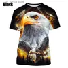 T-shirts pour hommes Tempérament populaire Confortable Mode décontractée Impression 3D Funny Eagle Hommes Femmes T-shirt Pop Culture Strtwear Cool Tops Y240321